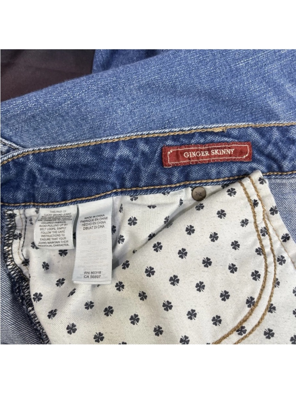 Lucky Brand Blue Embroidered Distressed Denim Shorts - Picture 11 of 11